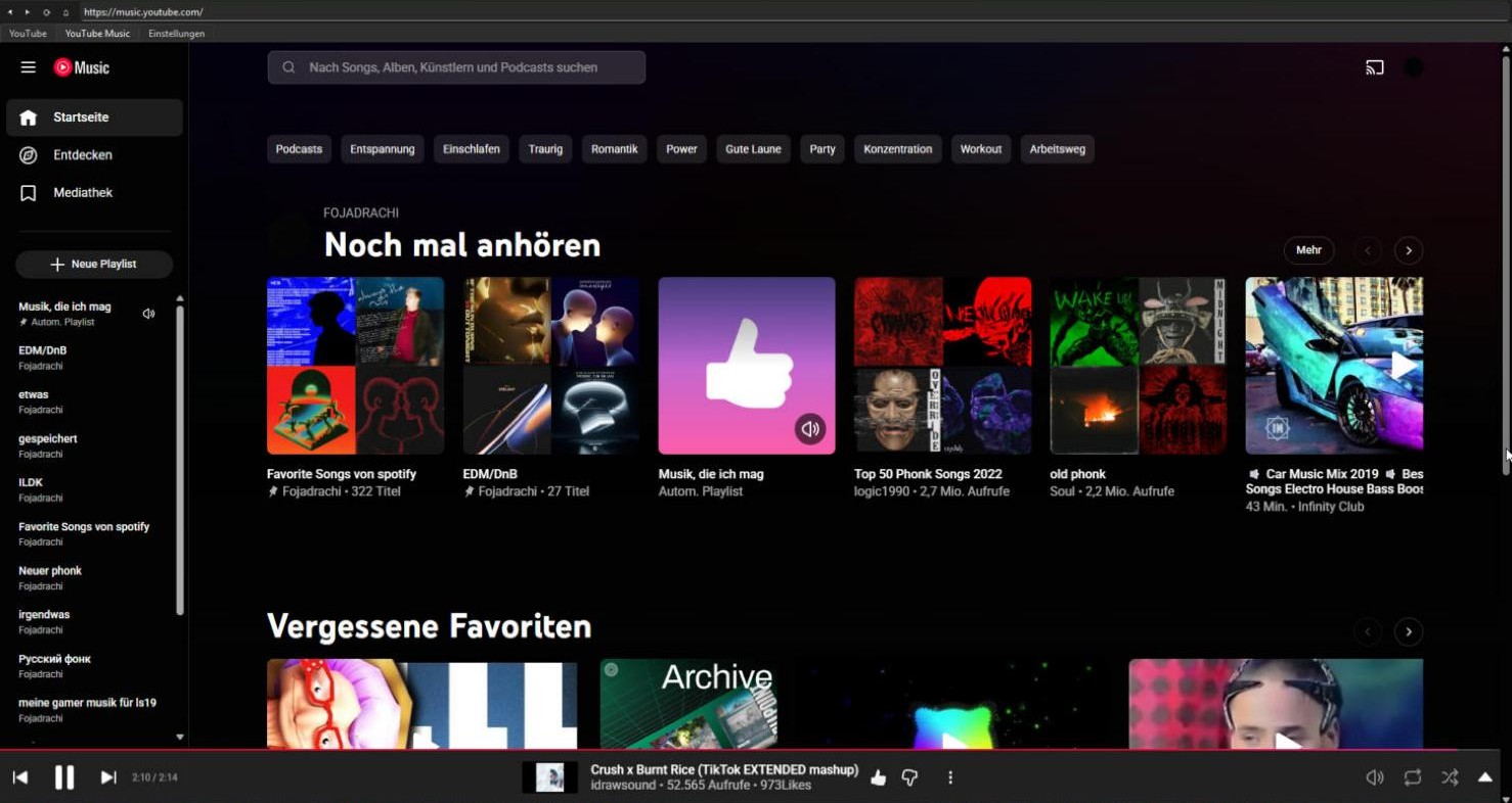 Playtube mit YouTube Music
