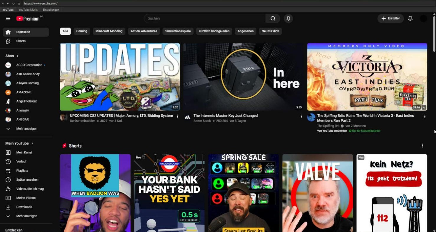YouTube-Tab